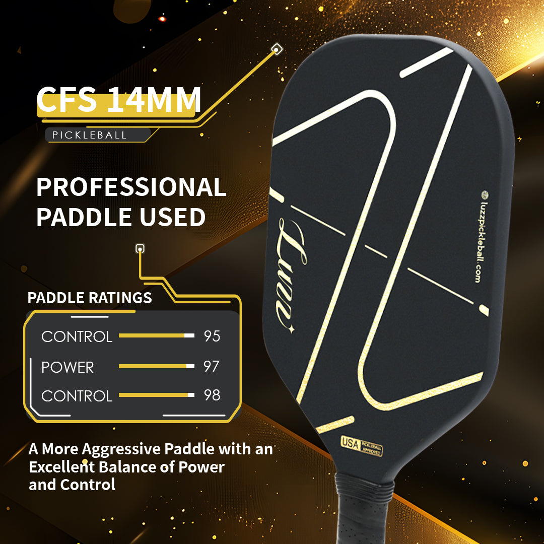 Luzzpickleball ZZ Frameless Paddle(14mm)T700 Carbon Friction Surface| Thermoformed - Limited Collection