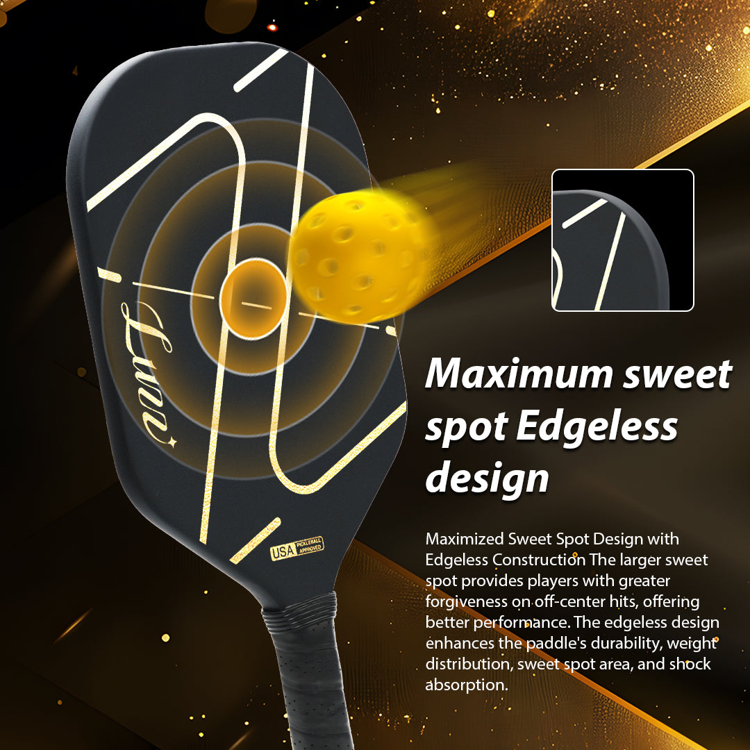 Luzzpickleball ZZ Frameless Paddle(14mm)T700 Carbon Friction Surface| Thermoformed - Limited Collection