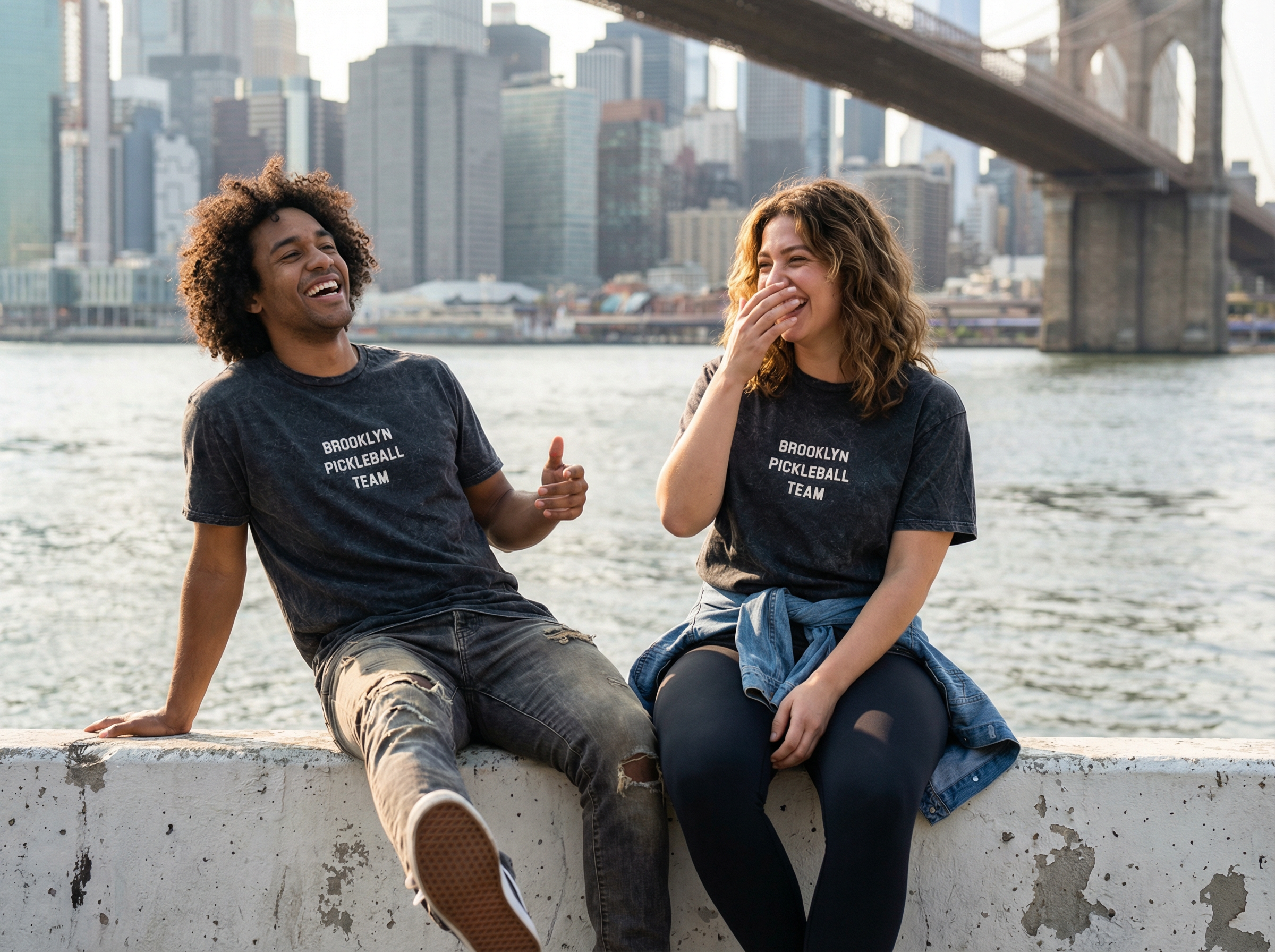Brooklyn Pickleball Team Mineral Wash Wordmark Tee